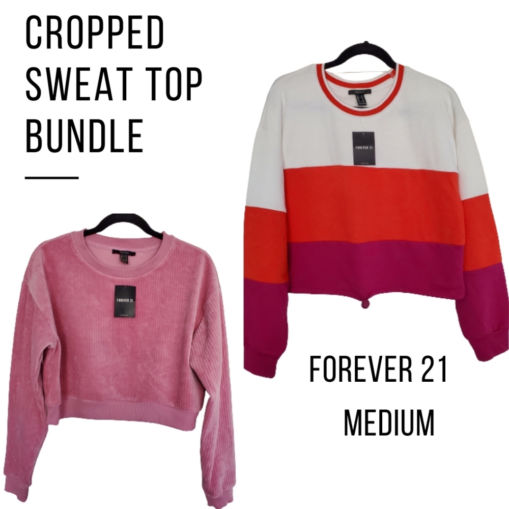 Medium Forever 21 Cropped Sweat Top Bundle